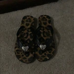 Brighton leopard flip flops